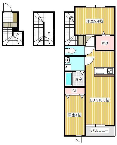 ILIMA明石南(2LDK/3階)の間取り写真