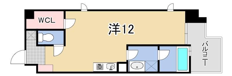 フォアディアレスト六甲(1K/5階)の間取り写真