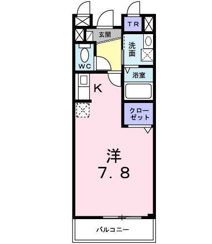 エテルノ・スクウェア弐番館(ワンルーム/3階)の間取り写真