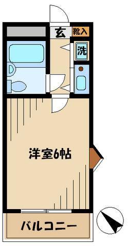 アサカシオン大岡山(1K/3階)の間取り写真