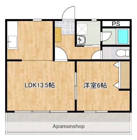 CURE PLACE 吉野中央(1LDK/2階)の間取り写真