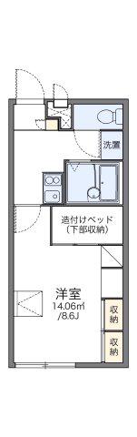 レオパレスM(1K/2階)の間取り写真