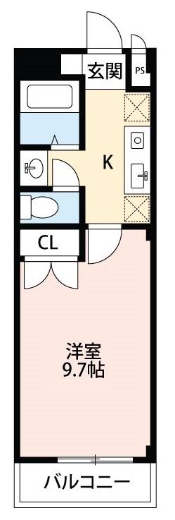 O-PALETTE(1K/3階)の間取り写真