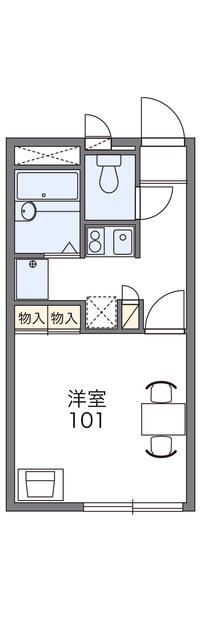 レオパレスル ソレイユ(1K/1階)の間取り写真