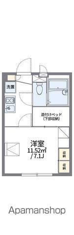 レオパレス追分(1K/1階)の間取り写真