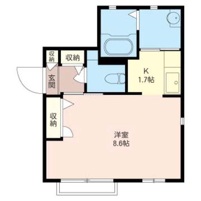メゾン元町(1K/1階)の間取り写真