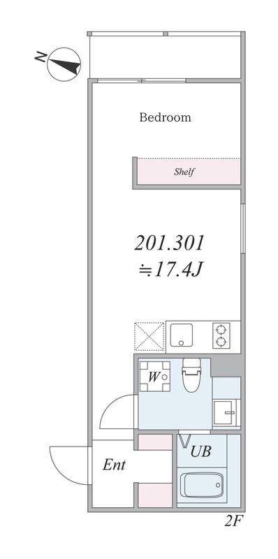 THE TRIAS MAGOME(1LDK/2階)の間取り写真