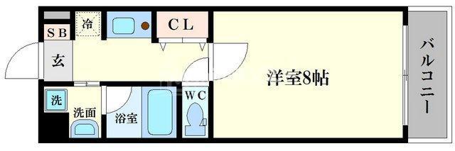 CITY SPIRE幸町(ワンルーム/3階)の間取り写真