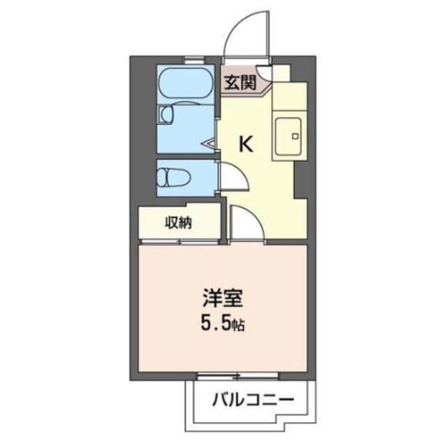 コートIVY(1K/2階)の間取り写真