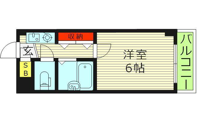 メゾンイシケン(1K/5階)の間取り写真
