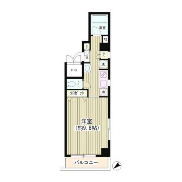 ブレコンプラザ銀座 部屋番号501(1K/5階)の間取り写真