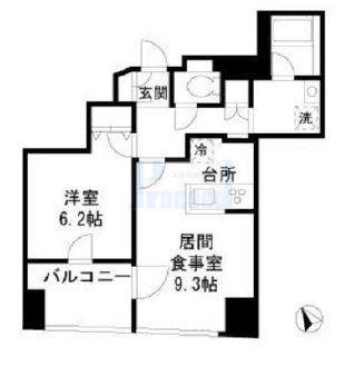 セルクル落合(1LDK/2階)の間取り写真