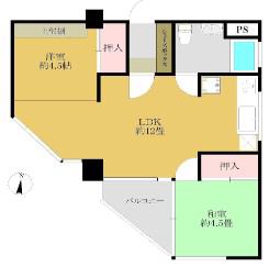カーサ青葉台マンション(2LDK/5階)の間取り写真