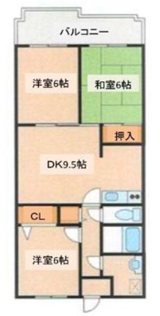 テルージュ菊名I(3DK/2階)の間取り写真