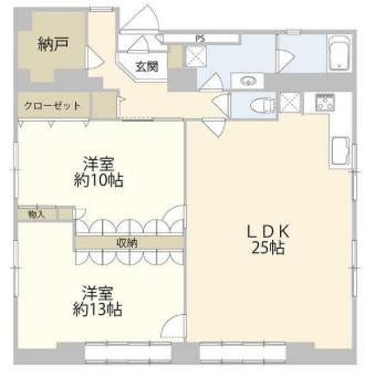 ホワイトレジデンス(2SLDK/11階)の間取り写真