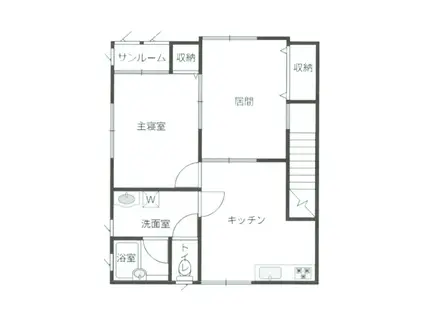 シリウスA(2DK/2階)の間取り写真