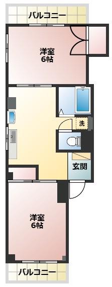 第2パレスマンション(2DK/1階)の間取り写真