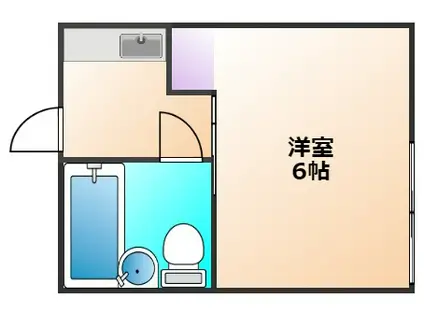 サンドビレッジ小平(1K/2階)の間取り写真