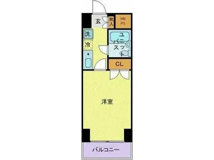 シーガル鶴見(1K/2階)の間取り写真
