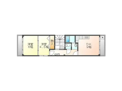 豊橋Aビル(2DK/4階)の間取り写真