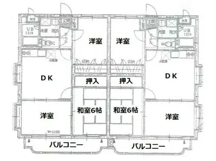 ロイヤルメゾン第二(3DK/2階)の間取り写真