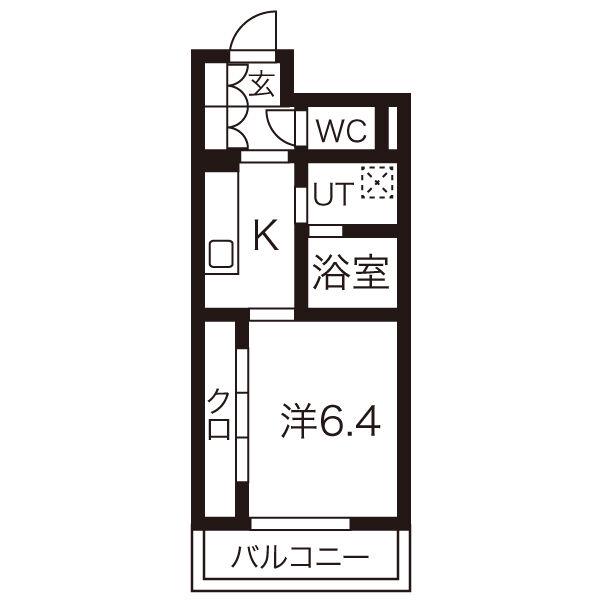 グランドゥール千種(1K/3階)の間取り写真