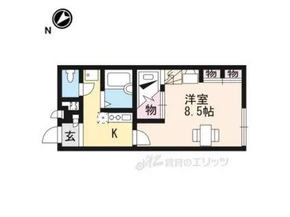 レオパレス錦(1K/1階)の間取り写真