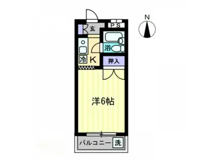 コーポシーサイド(1K/3階)の間取り写真