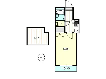 ベストハウス防府駅前(1K/2階)の間取り写真
