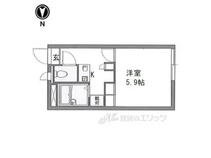 レオパレスシャトー花園(1K/1階)の間取り写真