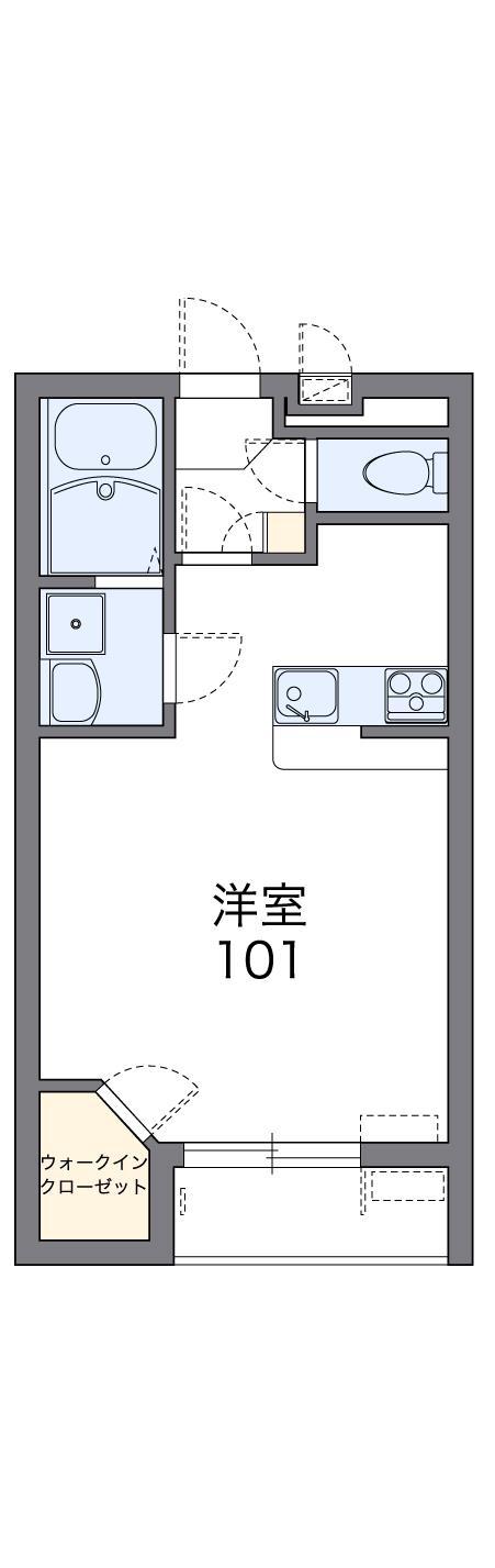 レオネクストBIANCO(1K/1階)の間取り写真