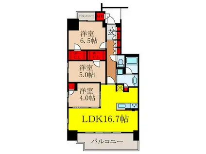 クレヴィア池田(3LDK/3階)の間取り写真