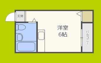 アーバンハイツ上新庄(ワンルーム/4階)の間取り写真