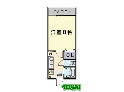 サンライズ都築 I(1K/2階)の間取り写真