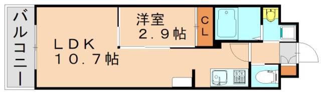 コンダクトレジデンスANO(1LDK/3階)の間取り写真