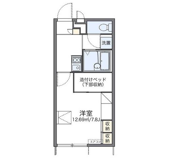 レオパレスパル北方III(1K/1階)の間取り写真