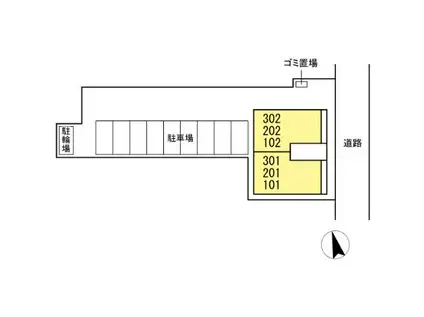 アトリウム(2LDK/2階)の間取り写真