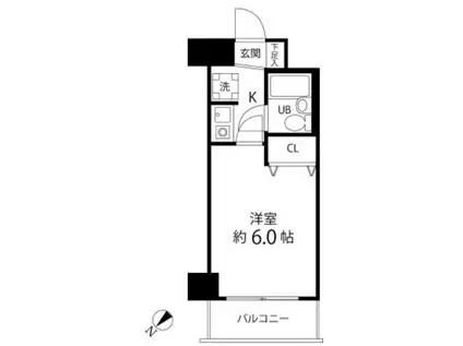 TS GARDEN梶ヶ谷(ワンルーム/1階)の間取り写真