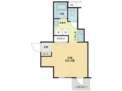 アーバイル日本橋小伝馬町(ワンルーム/10階)の間取り写真