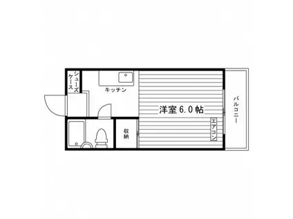 上賀茂スチューデントハイツ(ワンルーム/1階)の間取り写真