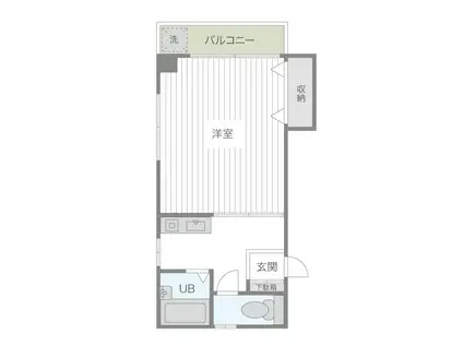 サウス194(1K/2階)の間取り写真