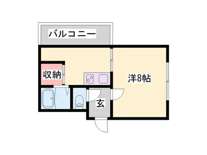 リバーパレス浜田(1K/7階)の間取り写真