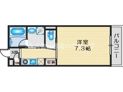 ロイヤルコート千里山(1K/3階)の間取り写真