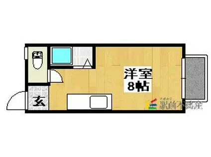 リヴェールエミ(ワンルーム/2階)の間取り写真