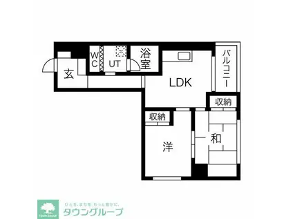 リアライズ横須賀(2DK/4階)の間取り写真