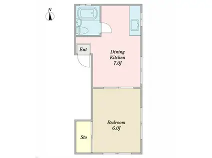 森下ハウス(1DK/2階)の間取り写真