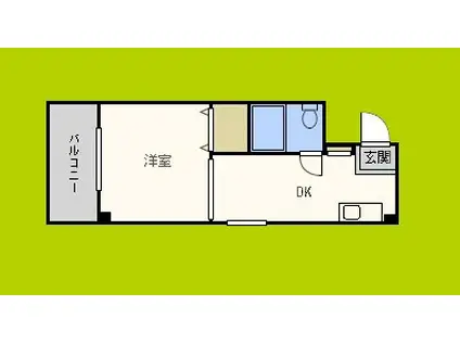 デイズハイツ境川(1DK/3階)の間取り写真