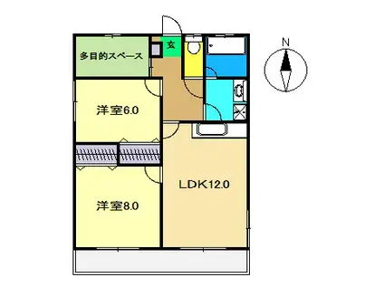 アーバンビレッジIV(2LDK/2階)の間取り写真