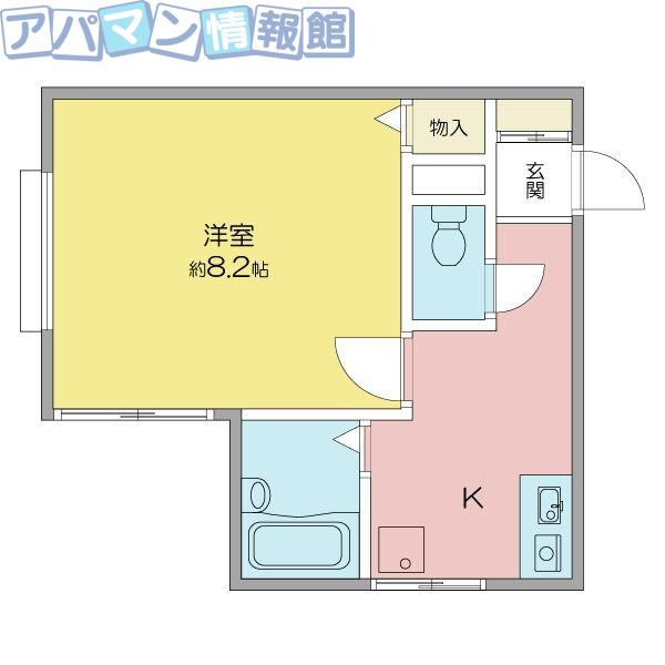 コーポクィーンズ(1K/1階)の間取り写真