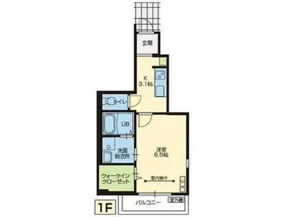 PONTE ALTAII(1K/1階)の間取り写真
